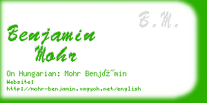 benjamin mohr business card